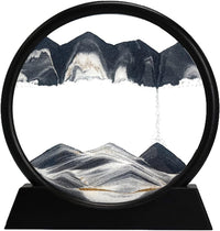 rysnwsu 3D Dynamic Sand Art Liquid Motion - Black / 12''