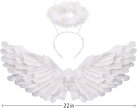 SzJias angel costume wings and halo for girls - view 4