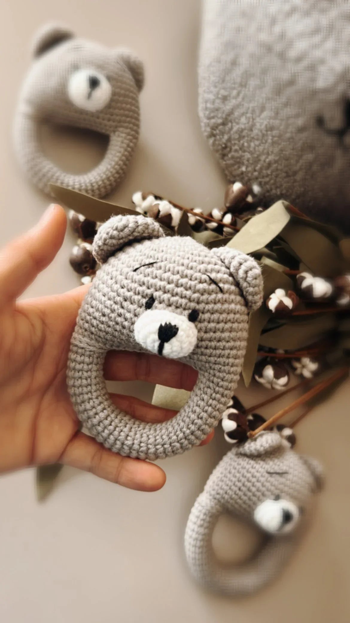Crochet Animal Rattle-2 - BIG FRENCHIES