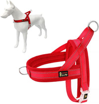 Plutus Pet No Pull Dog Harness with Front Clip - L: chest 25.2"-32.3" / Red