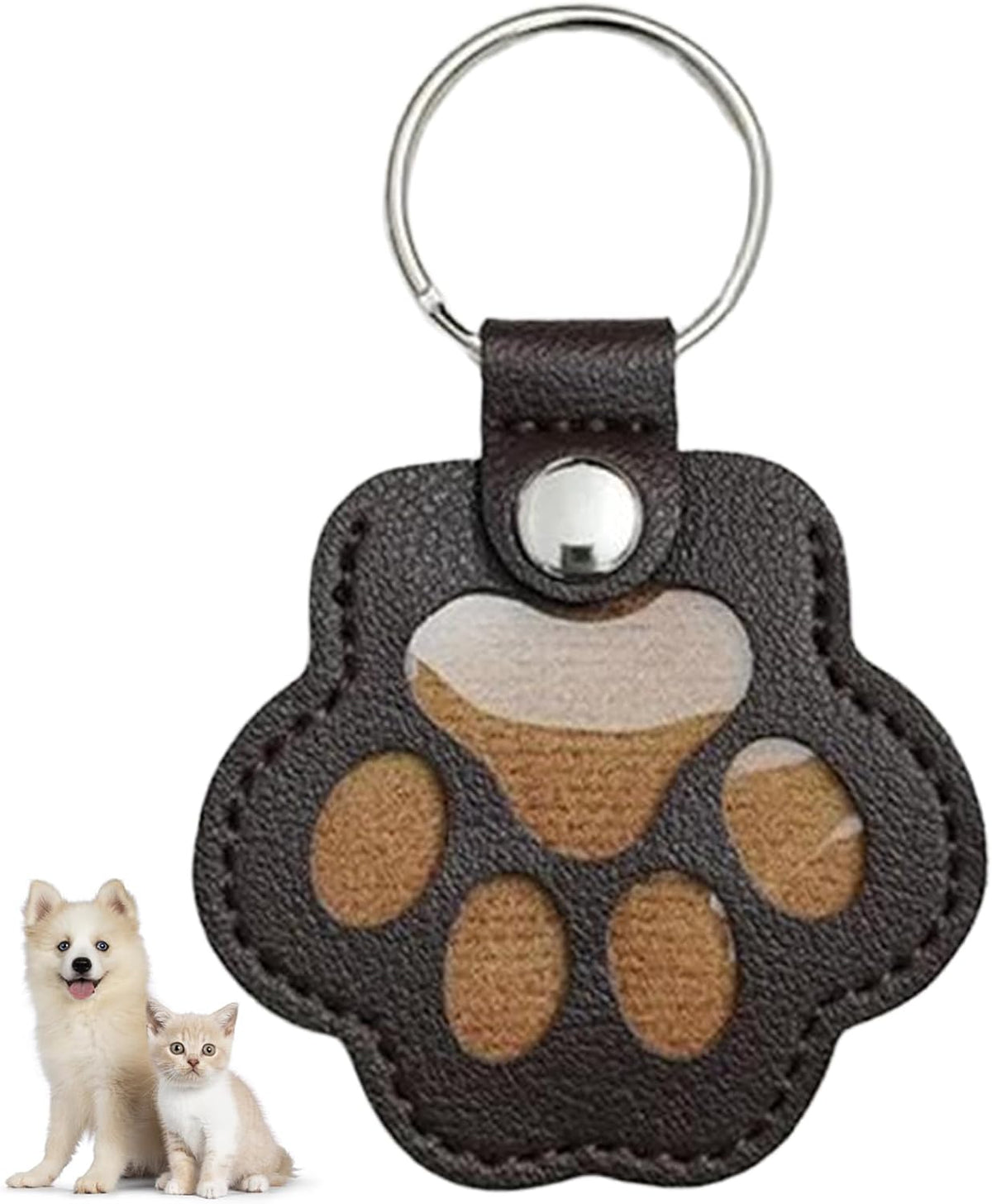 Cat Dog Hair Storage Keychain, Pet Hair Keychain - Black