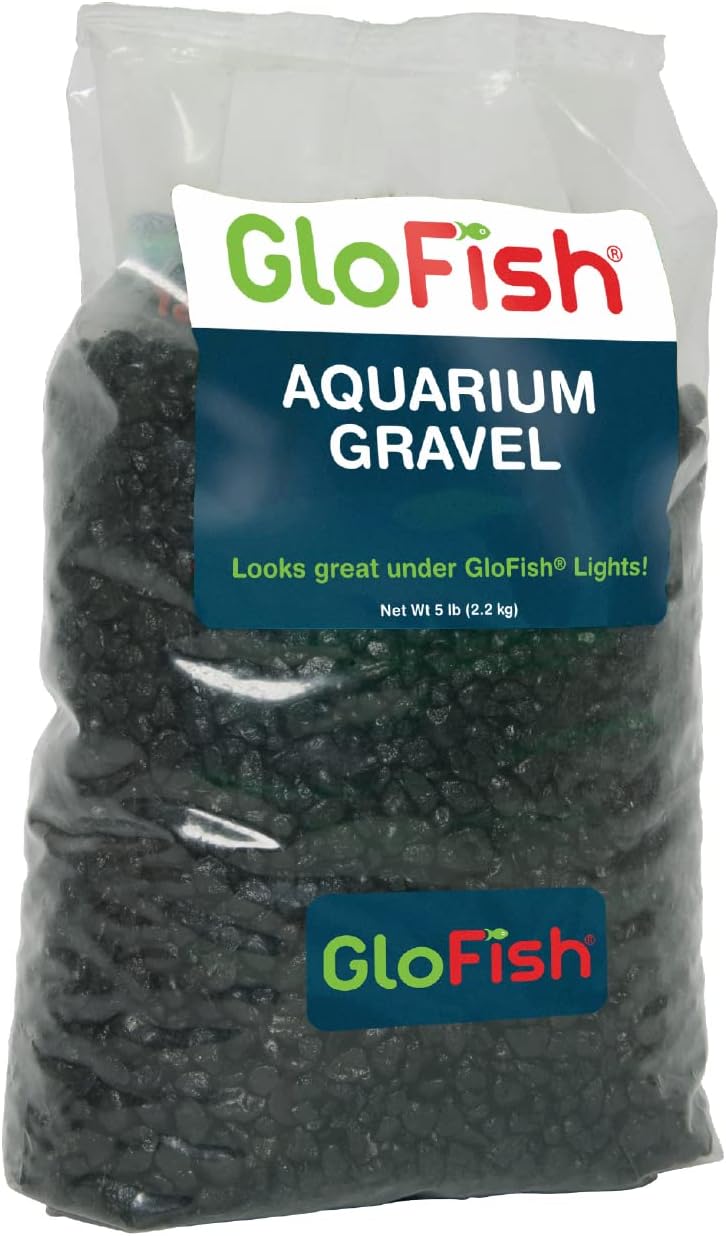 GloFish Aquarium Gravel, Pink, Green & Blue Mix - Black / 5 pound