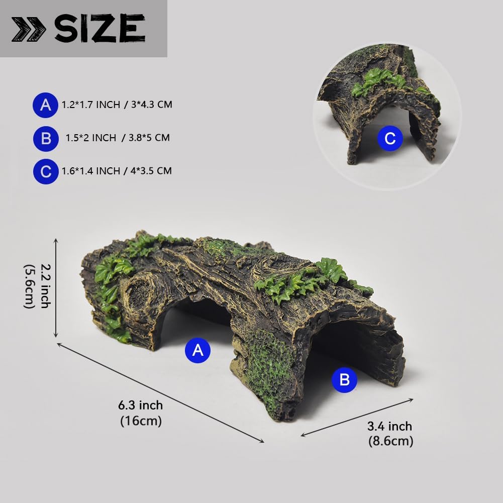 Fish Tank Decorations - Large Aquarium Decorations Air Bubbler Tree Fish House for Betta Hideout - Wood B-s - image 2