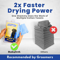 Shammy Dog Towel for Drying Dogs Large, Ultra Absorbent - 34" x 26"/1 Pack / Blue - image 2