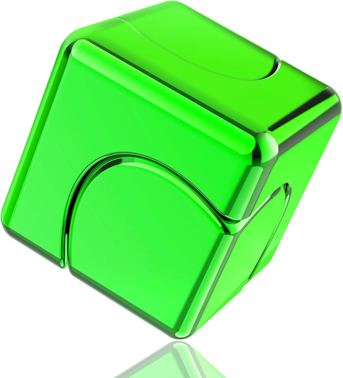 Umnodobn 1.2 inch metal fidget cube spinner with neon metallic finish - view 2