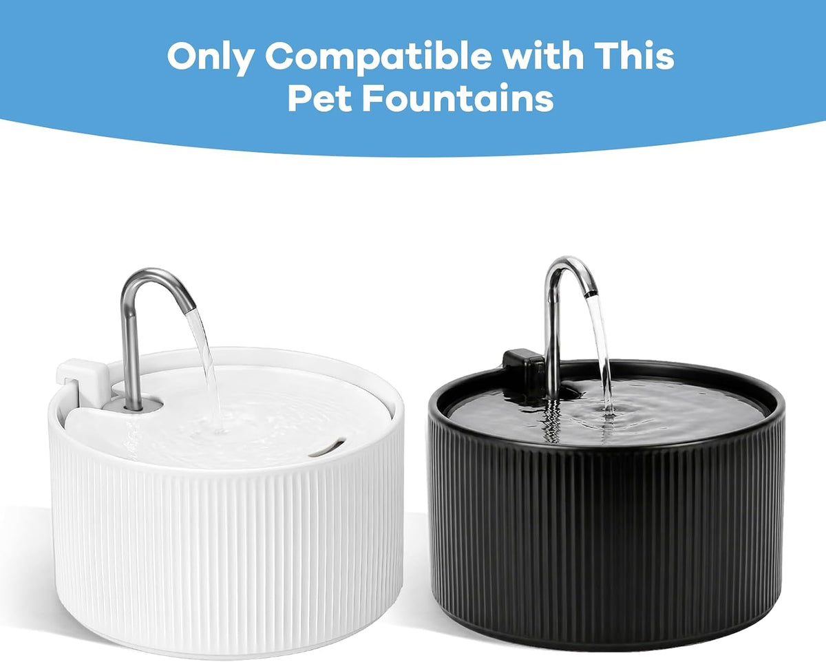 Upgrade 2.2L/78oz Ceramic Pet Fountain - 6+6+6 Filter sets - image 2