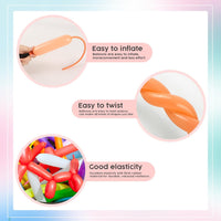 260 Balloons - Clear Long Balloons for Tying Balloon Arch & Balloon Ties – Fun for Kids & Family - Peach - image 4