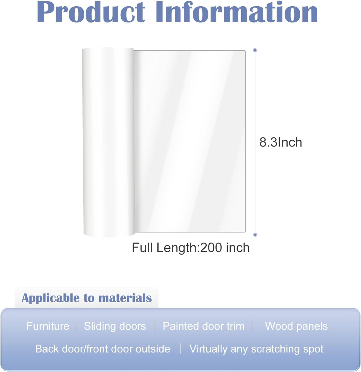 Door Scratch Protector from Dog Scratching - 200'' x 8.3'' 1PACK - image 3