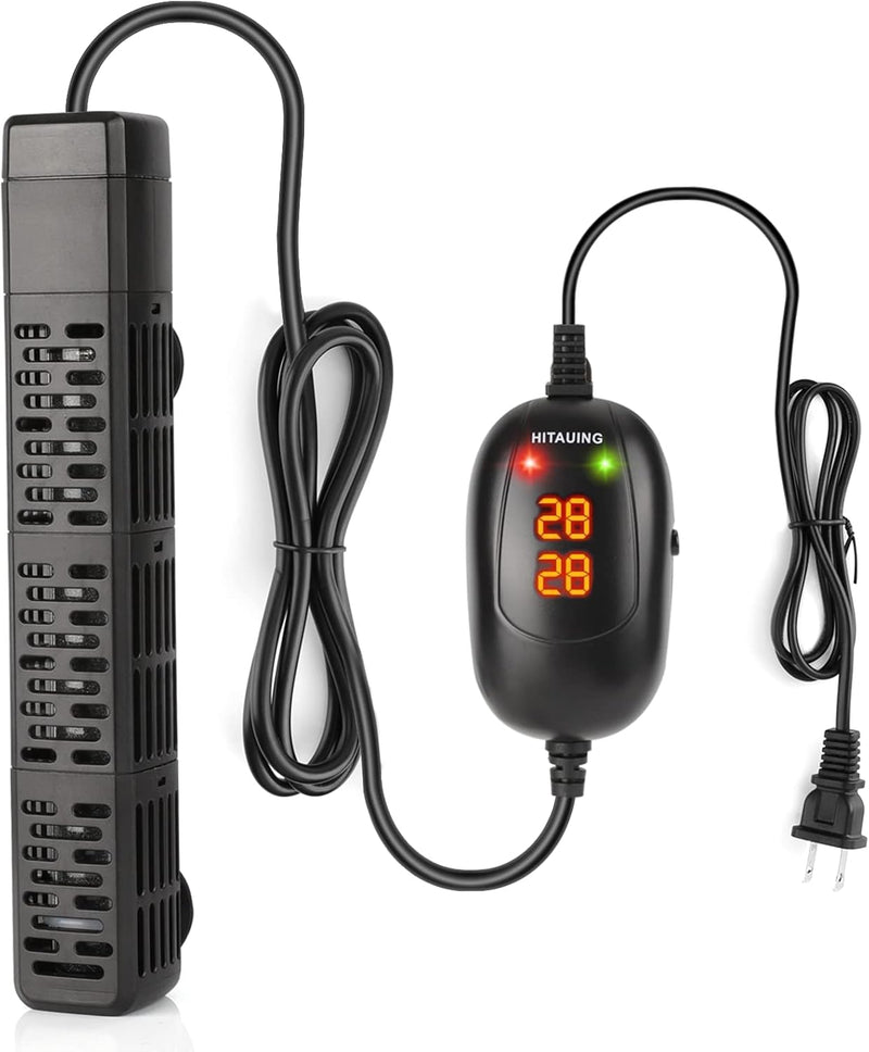 HiTauing Aquarium Heater, 50W/100W/200W/300W/500W Submersible Fish Tank Heater - 200W