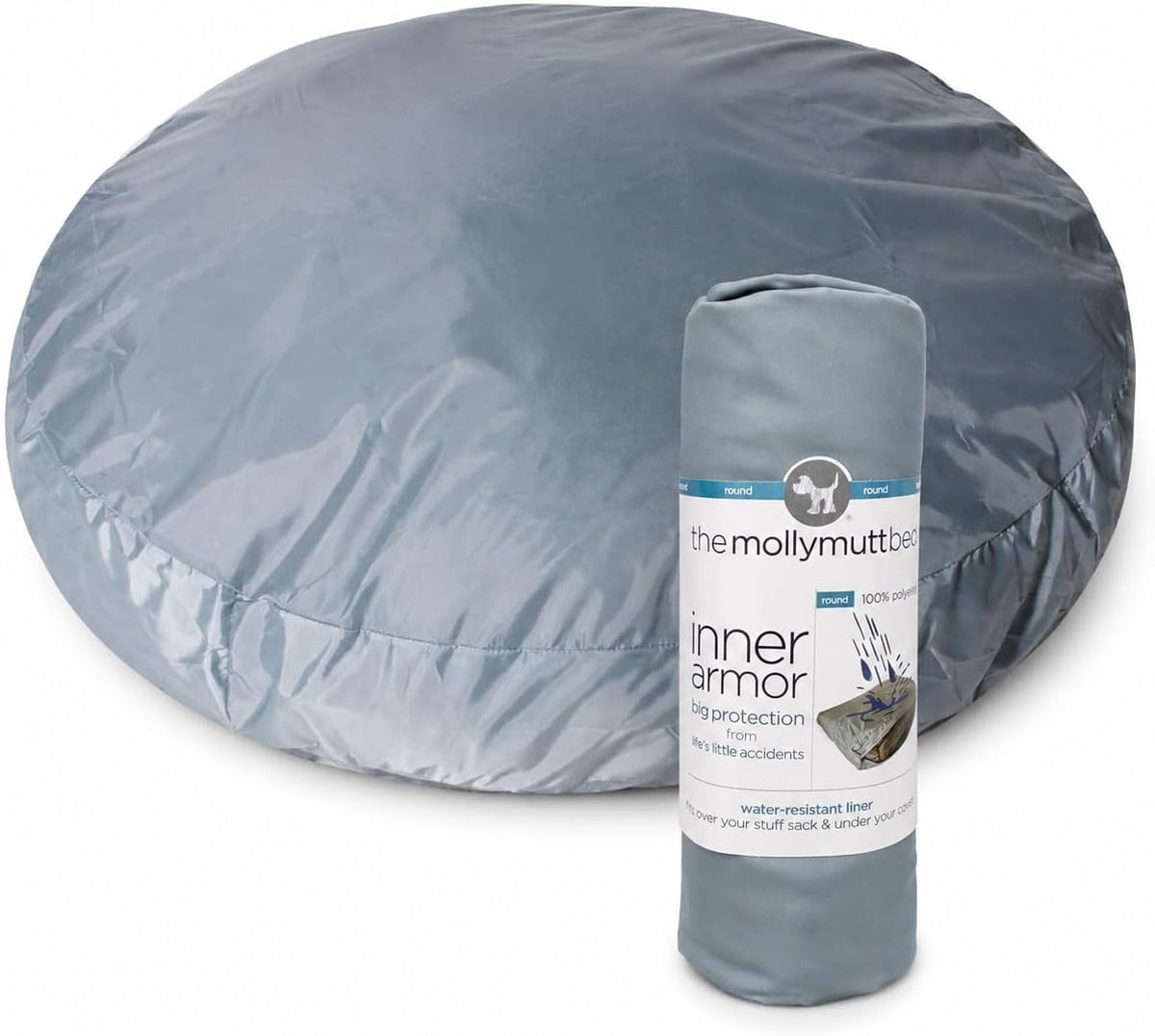 Molly Mutt Dog Bed Liner, Water-Resistant Liner, Washable - 36" x 5" Round