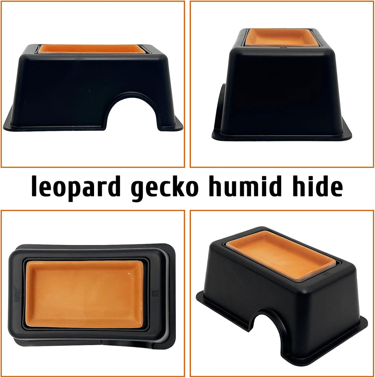 Leopard Gecko Humid Hide Reptiles Humidity Box – Essentials for Reptiles And Amphibians - Humidifying box-2Pack - image 4