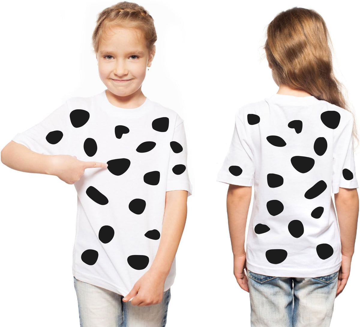 HIOHWEFH black adhesive felt circles, 12 sheets of dalmatian spot stickers - view 5