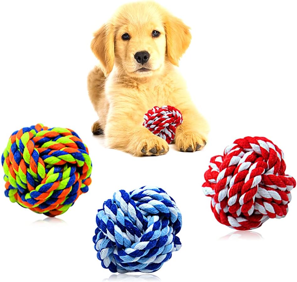 Pet Chew Toy, Knots Weave Cotton Rope - 6 Pack - image 2