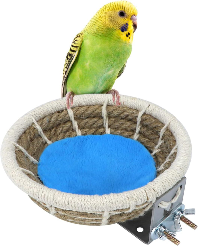 Wontee Bird Nest Breeding Nest Bed Bird Cage House for Parrots - Hemp Rope