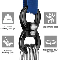 Black Swing Swivel, 30 KN Safest Rotational Device Hanging Accessory – Fun for Kids & Family - 35 KN / Black - image 3