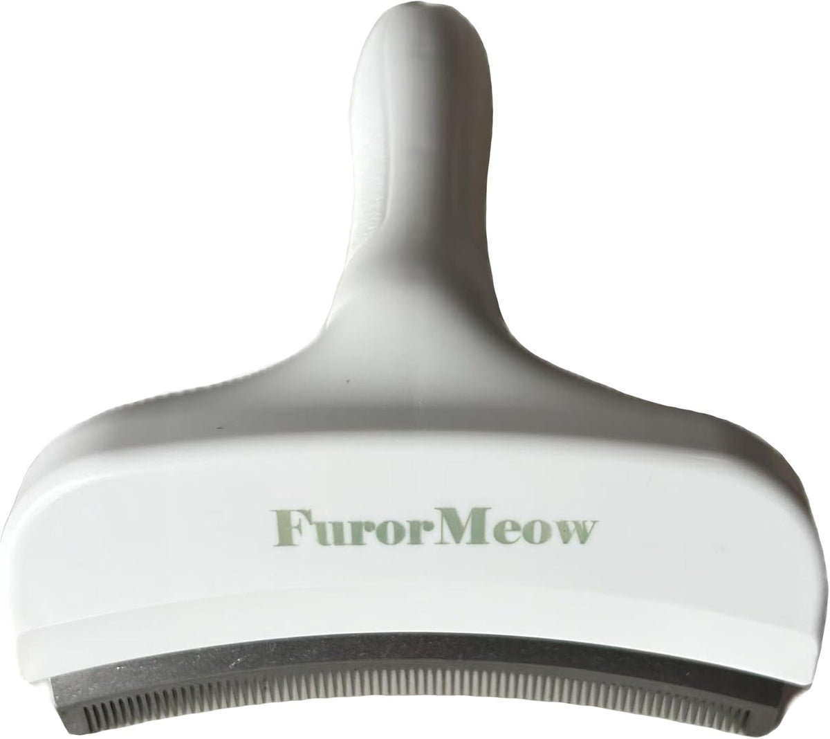 Pet Deshedding Tool with Curve Blade, Cat Grooming Brush - Large / White