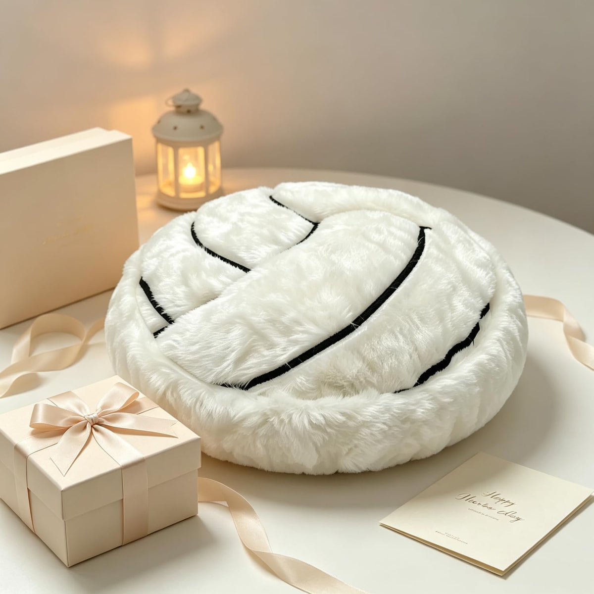 14" Volleyball Plush Pillow Soft Throw Toy for Kids Room Decoration – Fun for Kids & Family - Volleyball / 14" - image 3