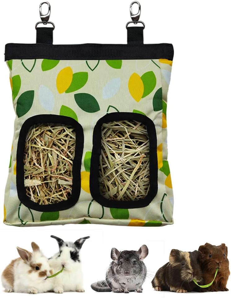 RIOUSSI Guinea Pig Hay Feeder - Greenleaves / M - 13"x9"x2"
