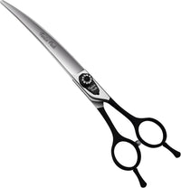 7.0'' Professional Dog Grooming Scissors Set with Black Non-Slip - Curved Shear / 8.0''