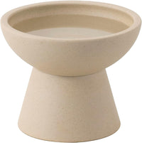 Extra Wide Elevated Ceramic 6.2" Shallow Cat Food Bowl – Essentials for Cats - Pottery Clay-Deeper