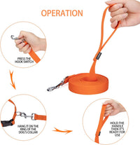 Strong Durable Nylon 10ft Long Dog Training Leash, Traction Rope - Orange / 15 Feet - image 4