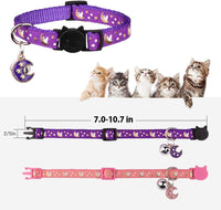 Baeuppit 2Pcs Breakaway Cats Collars Cat Collars for Boy & Girl Cats - 7.0-10.7'' / Pink+Purple - image 3