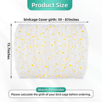 Bird Cage Seed Catcher, Seed Catcher Guard Net Cover - Daisy-white / 15.7" x87" - image 3