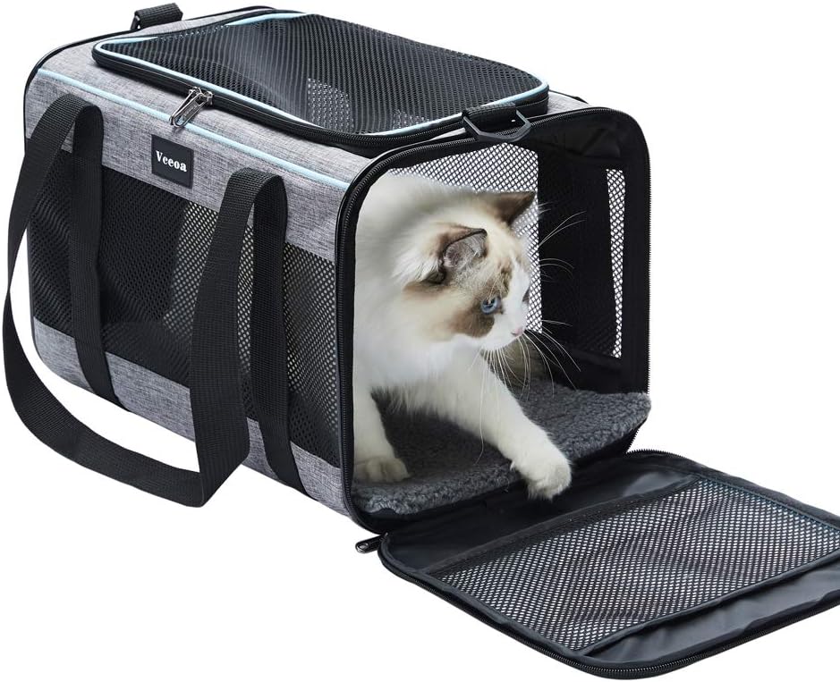 Vceoa 17.5"x11"x11" Pet Carrier for Cats – Essentials for Dogs - XH / 17.5"L x 11.0"W x 11.0"H