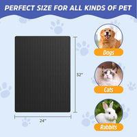 Large Dog Mats for Food and Water - Black / 32"L x 24"W - image 2