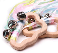 DILIMI rainbow ribbon hand kite set of 2 with natural wood rings - view 4