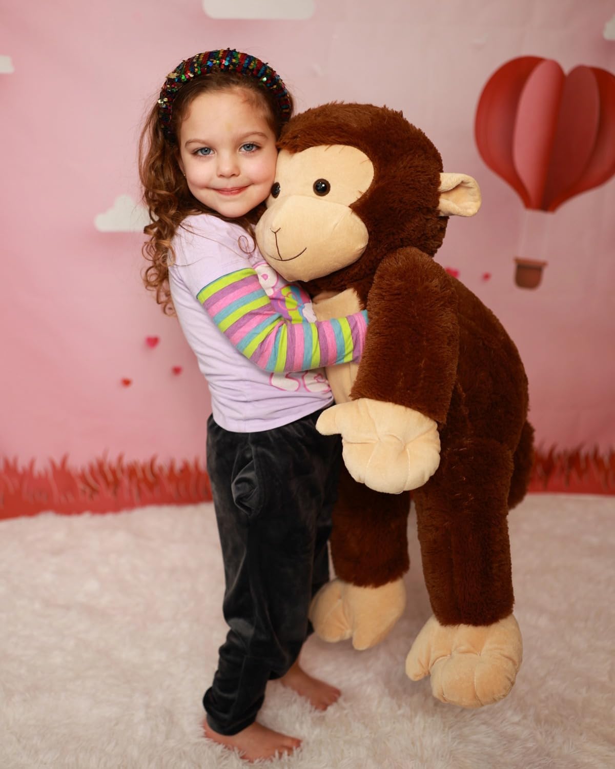 BENINY 31 Inch Giant Bunny Stuffed Animal - Monkey 30in - image 2