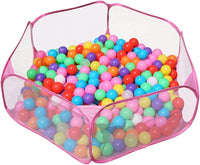 Portable Cute Blue Hexagon Children Ball Pit - Pink