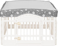 Dog Playpen Mesh Top Cover for 36" Inch Pet Playpen with 4 Panels - Gray