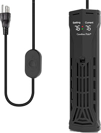 Carefree Fish 100/200/300/500/800W Paladin Aquarium Heater PTC Ceramics Heating Rod Digital LED Intelligent Leaving Water Automatically Stop Heating System for Freshwater and Saltwater No Cooking Fish