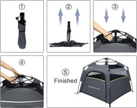 Pop Up Dog Tents, Plusvivo Foldable Cool Mesh Camping Tent - image 3