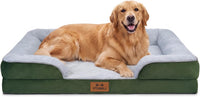 Orthopedic Dog Bed Medium Size Dog, Memory Foam Dog Bed Couch - Green / 44.0" L x 31.5" W x 7.5" Th