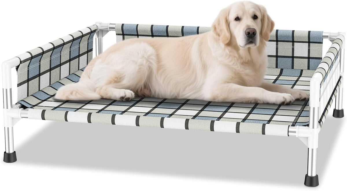 Elevated Dog Bed with with Guardrail - 34'' x 26'' x 12''