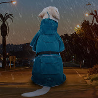 Dog Raincoat Waterproof Adjustable Rain Jacket Small Dogs Green - Blue / 4XL-Fit for 50-70 pounds - image 2