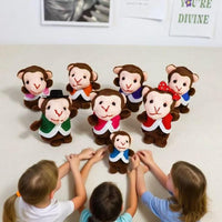 7-pack of plush 5 little monkeys finger puppets for kids storytelling - view 9