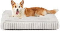FURTIME Dog Beds Large Sized Dog, Washable Dog Bed for Crate - Cream / M(29"x21"x3")