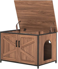 unipaws Top Opening Cat Litter Box Enclosure, Friendly to Elderly People, Waist or Keen Problem People, XL Extra Large Cat Box Furniture, High Jumbo Automatic Litter Box Cover Hidden for Large Cat