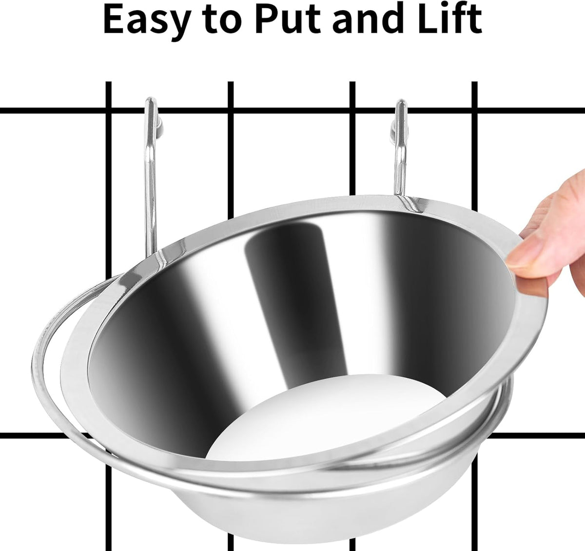 Fri4Free 2PCS 8oz Stainless Steel Hanging Kennel Water Bowls – Essentials for Dogs - 20oz - image 4