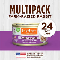 Instinct Flaked Entrée Wet Canned Cat Food - Rabbit, 3 oz. Cans (Pack of 24)