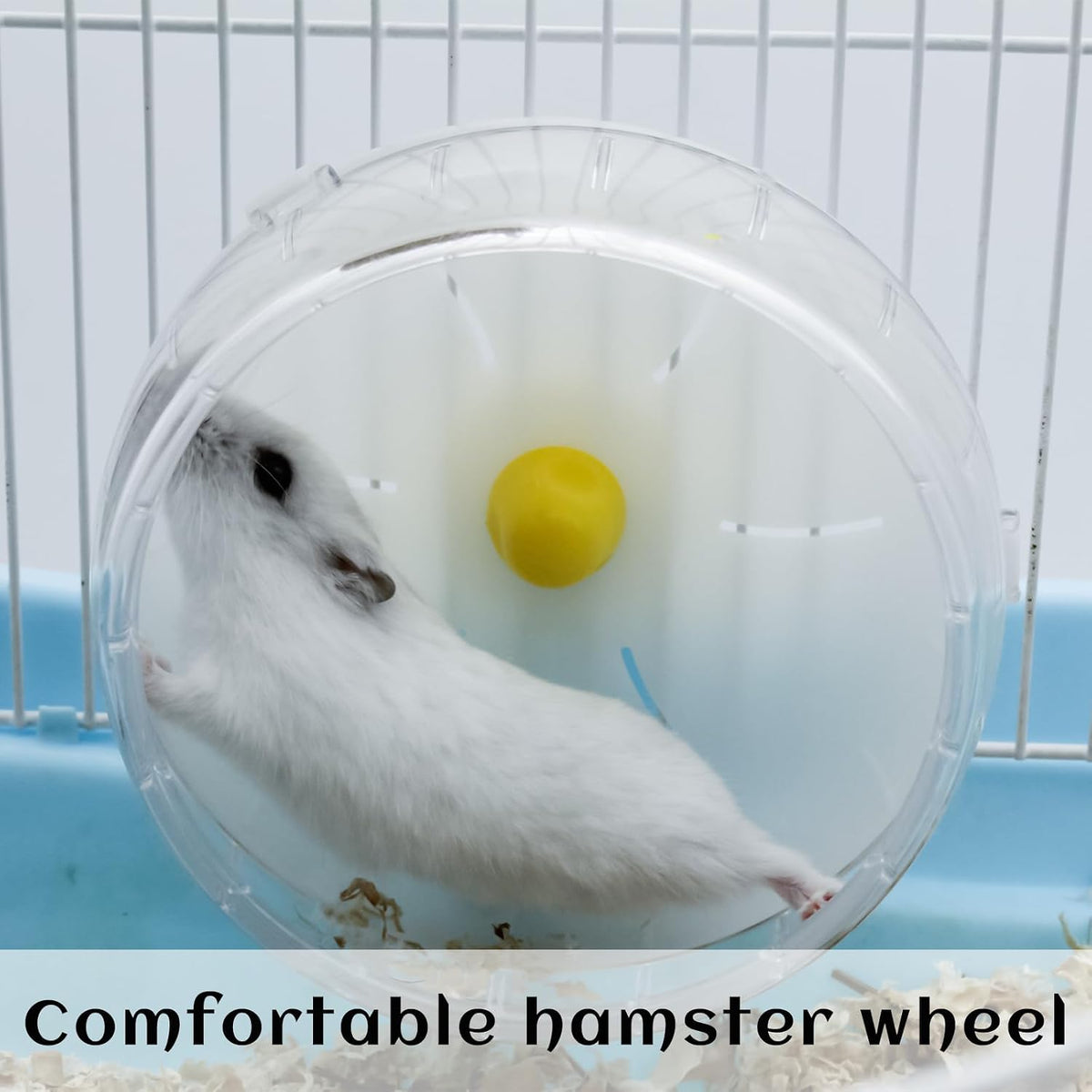 WishLotus Hamster Running Wheel - Clear,12cm - image 3
