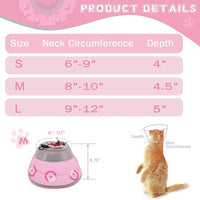 Cat Cone Collar Soft to Stop Licking After Surgery Cat Recovery Collar for Small Large Cats Adjustable Elizabethan Collar