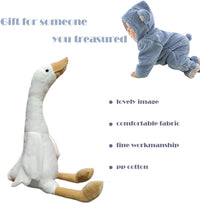 CHELEI2019 white swan stuffed animal, 15.7 inch goose plush with embroidered details - view 5