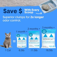 Boxie® Unscented 30 Day Natural Odor Control Cat Litter, 11.5lb Lightweight Plant Based Kitty Litter