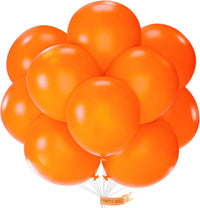 PartyWoo White Balloons 155pcs Matte White Latex Balloons Different - Orange-y9 / 18 inch