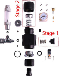 FZONE Dual Stage Mini Aquarium CO2 Regulator for Paintball Tank - image 2