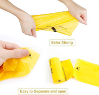 Certified Compostable Dog Poop Bags, 120 Count Landfill Friendly and Leakproof Waste Bags, Easy Open Unscented Maize Yellow Poop Bag for Dog, 15 Doggy Bags Per Roll (8 rolls)